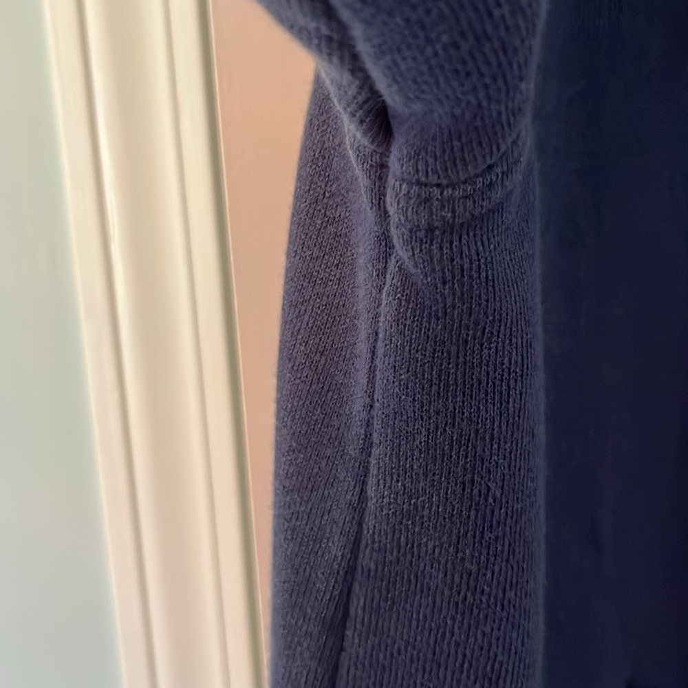 Free People Blue Double Zip Redwood Cardi Cotton Hoodie Oversized Medium NWT - Picture 11 of 14